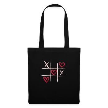 L'amour gagne toujours - 3 victoires design - Sac en tissu - noir - Devant