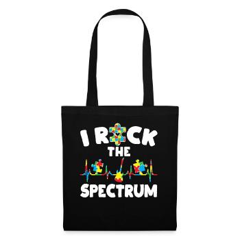 I Rock Support Autism Awareness Autistic - Tote Bag - black - Front