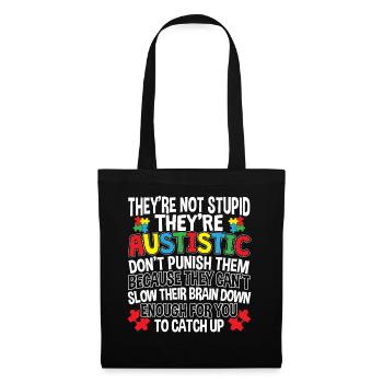 Support Autism Awareness Autistic Love - Tote Bag - black - Front