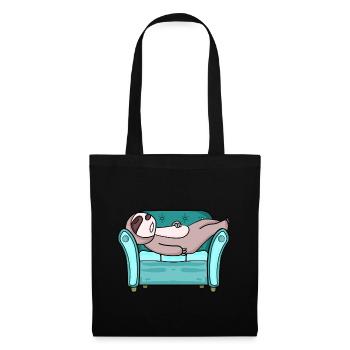 la paresse - Sac en tissu - noir - Devant