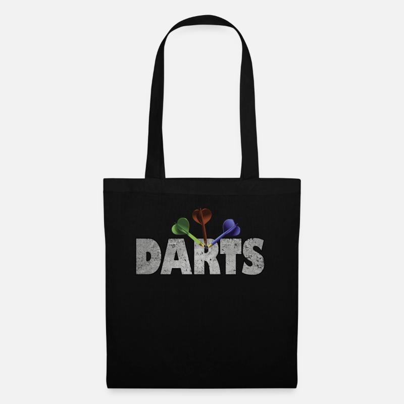 DARTS DART Dartspieler Dartpfeil - Stoffbeutel - Schwarz