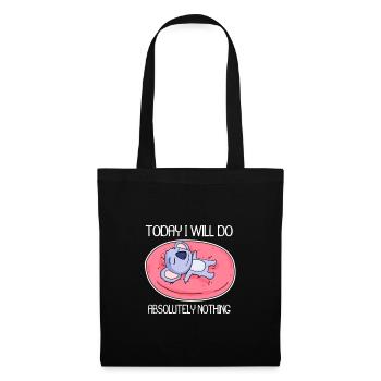Koala saying funny lazy relax - Tote Bag - black - Front