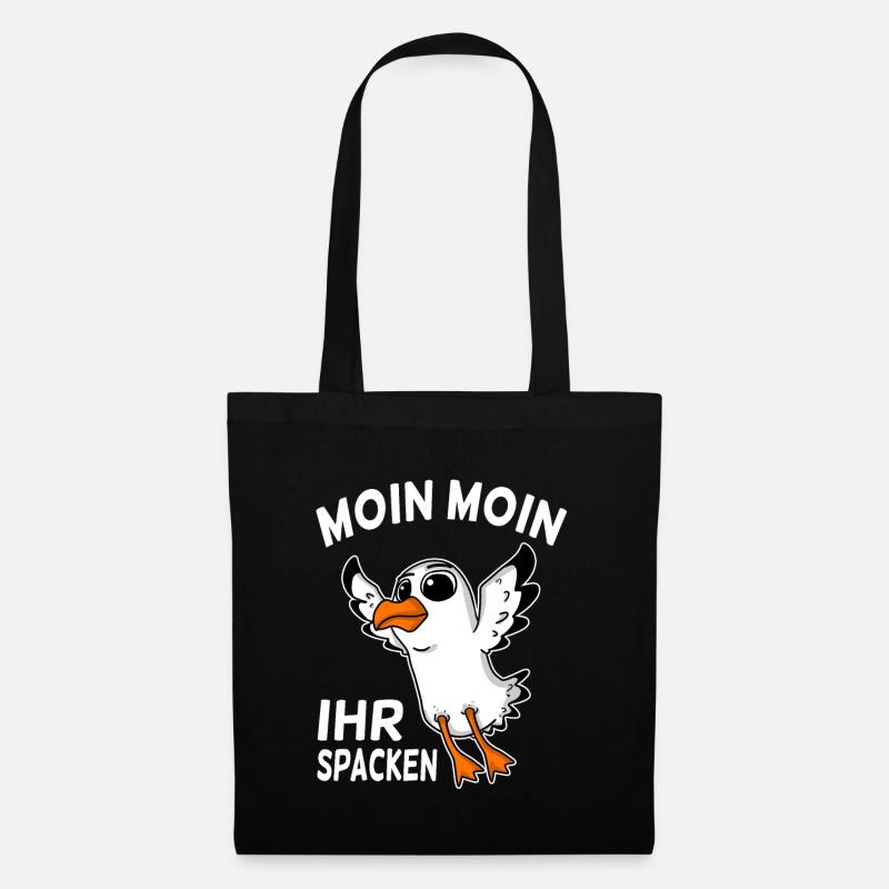 Moin moin - Stoffbeutel - Schwarz