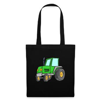 Traktor - Stoffbeutel - Schwarz - Vorne
