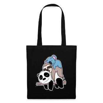 Panda sloth and koala - Tote Bag - black - Front