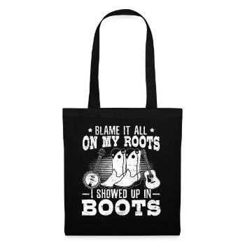 Country Music Lover Gift Blame It On All My Roots - Tote Bag - black - Front