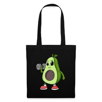 Haltère Avocado Sport Fitness Gym - Sac en tissu - noir - Devant