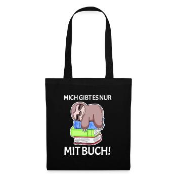 Buch Spruch Bücher lesen Leser Geschenk - Stoffbeutel - Schwarz - Vorne