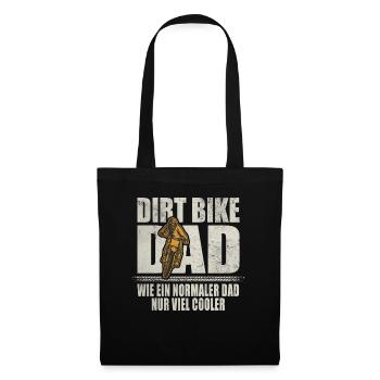 Dirt Bike Dad Motocross Normaler Dad Viel Cooler - Stoffbeutel - Schwarz - Vorne