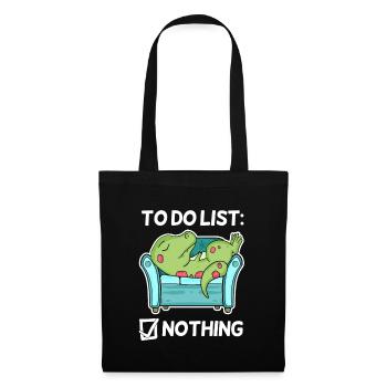 To do list Nothing Dinosaur - Tote Bag - black - Front