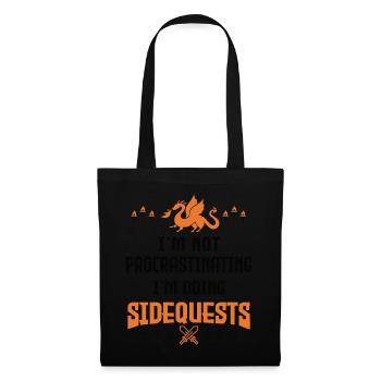I’m Not Procrastinating - I’m Doing Side Quests - - Sac en tissu - noir - Devant