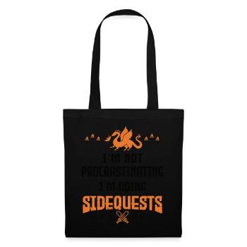 I’m Not Procrastinating - I’m Doing Side Quests - - Sac en tissu - noir - Devant