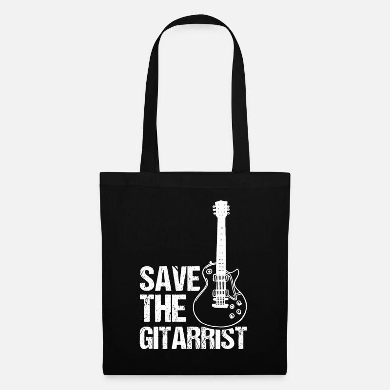 Guitariste guitariste guitariste et guitariste - Sac en tissu - noir