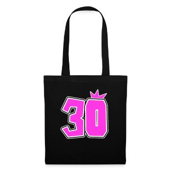 30 Crown - 30 Birthday - Tote Bag - black - Front