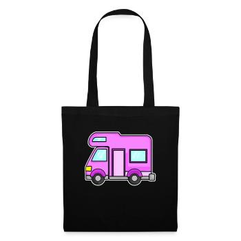 Camping Caravane pour dames - Sac en tissu - noir - Devant