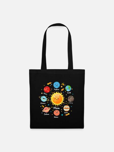 Solar System Space Planets for a sience lover - Tote Bag - black