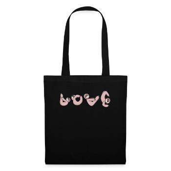 Love Yoga Fitness Faultier Liebe - Stoffbeutel - Schwarz - Vorne
