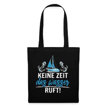 Segeln Segelboot Segler Geschenk - Stoffbeutel - Schwarz - Vorne