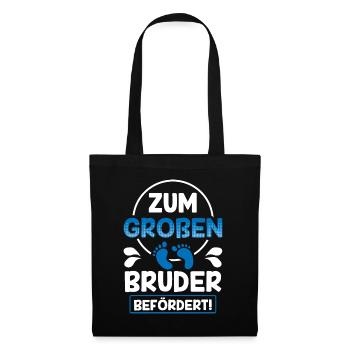 Zum Großen Bruder Befördert Nachwuchs - Stoffbeutel - Schwarz - Vorne