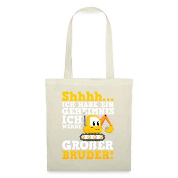 Großer Bruder Bagger - Stoffbeutel - Natur - Vorne