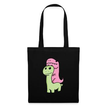 Dinosaures pour enfants - Sac en tissu - noir - Devant