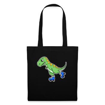 Inline Skating Dinosaur - Tote Bag - black - Front