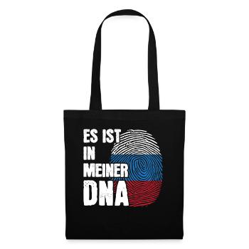 Russland DNA Russe Russin Geschenk Russisch - Stoffbeutel - Schwarz - Vorne