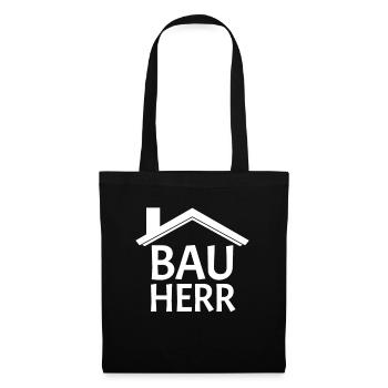 Bauherr Baumeister Hausbau Geschenk - Stoffbeutel - Schwarz - Vorne