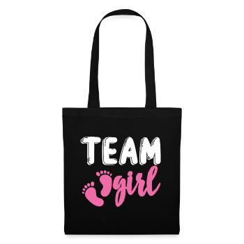 Team Girl Gender Reveal Design for growing parents - Tote Bag - black - Front