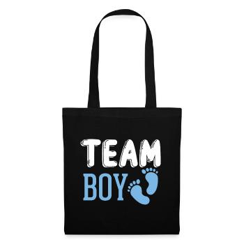 Team boy Gender Reveal design for growing parents - Tote Bag - black - Front