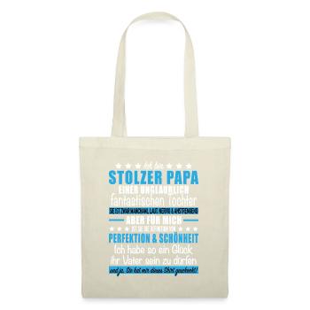 Stolzer Papa Vater Fantastischen Tochter Vatertag - Stoffbeutel - Natur - Vorne