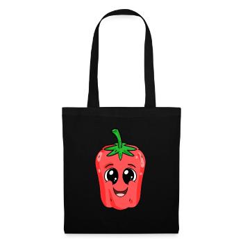 Paprika - Stoffbeutel - Schwarz - Vorne