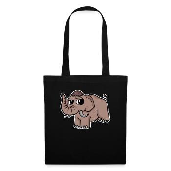 Mammouth doux - Sac en tissu - noir - Devant