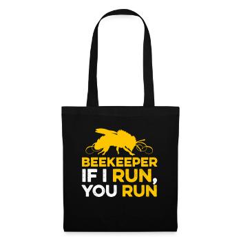 Beekeeper If I Run Abeilles Abeilles Apiculture Apiculture - Sac en tissu - noir - Devant
