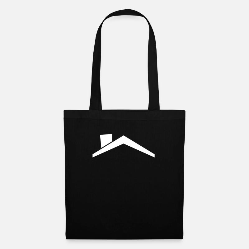 Maison toit - Sac en tissu - noir