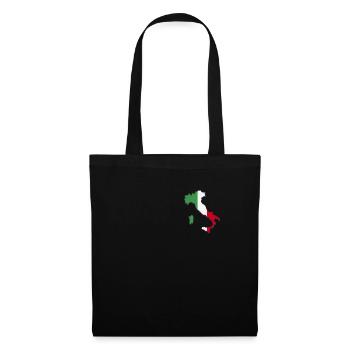 Drapeau italien Pays Italia Bottine Italienne - Sac en tissu - noir - Devant