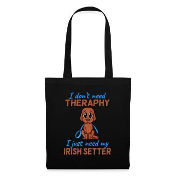 Irish Red Setter - Sac en tissu - noir - Devant