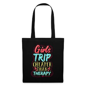 girls trip shirt Girls Trip Cheaper Than Therapy - Tote Bag - black - Front