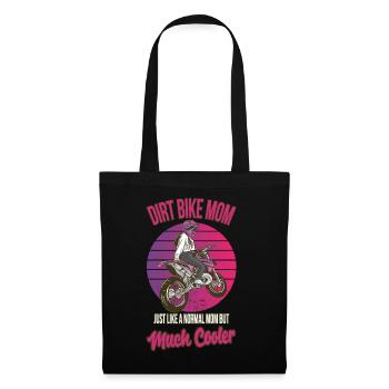 Dirt Bike Mom Motocross Mama Supercross Mutter - Stoffbeutel - Schwarz - Vorne