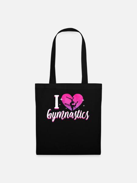 i love gymnastics clothes - Tote Bag - black