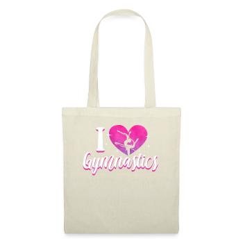 i love gymnastics clothes - Stoffbeutel - Natur - Vorne