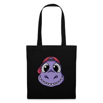 Dinosaures - Sac en tissu - noir - Devant