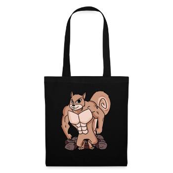 Écureuils avec muscles - Sac en tissu - noir - Devant