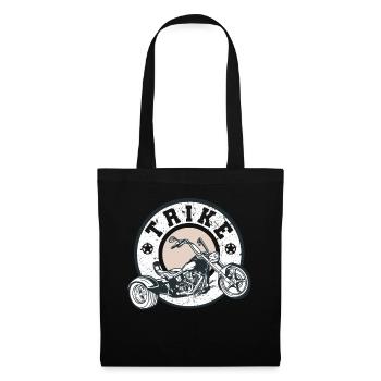 Trike Trike Pilote Trike Moteur Trike Vintage - Sac en tissu - noir - Devant