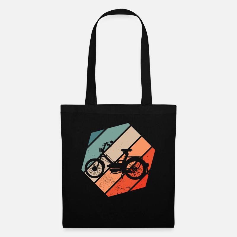 Moped Moped Vintage Moped Driver Moped Lover 2 stroke - Tote Bag - black