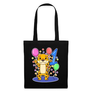 1 ans 1 anniversaire cadeau - Sac en tissu - noir - Devant