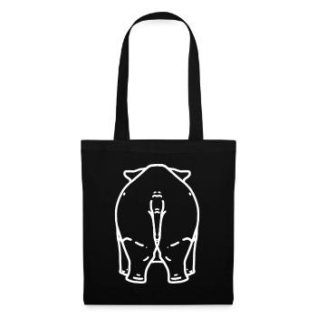 Fesses de rhinocéros - Sac en tissu - noir - Devant