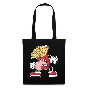Pommes - Stoffbeutel - Schwarz - Vorne