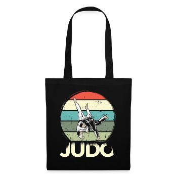 Judo Vintage Japanische Kampfsportart Geschenk - Stoffbeutel - Schwarz - Vorne