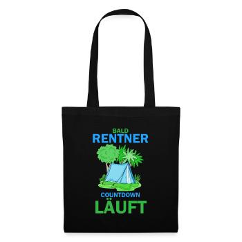 Rentner Countdown - Stoffbeutel - Schwarz - Vorne
